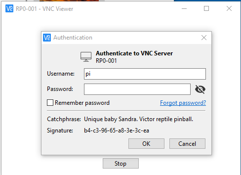 VNC Server Login