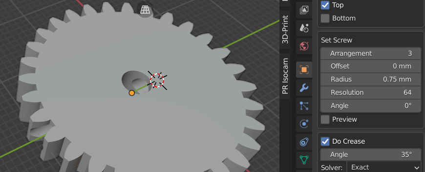  3D-Printable Screw Gear Model