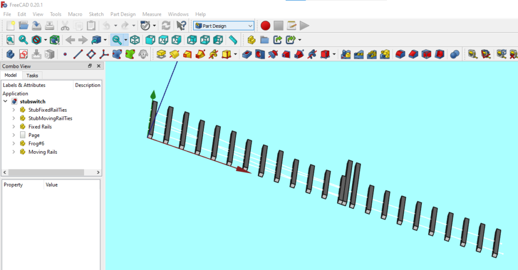 Stub Switch 3D FreeCAD