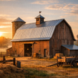 Barn with standing seam roof