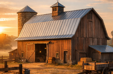 Barn with standing seam roof